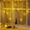 Marchpower 9 Stars Curtain Lights Warm White, IP65 Battery Operated
