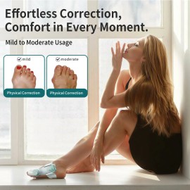 Adjustable Women's Bunion Corrector with Knob and 3 Angled Plates Large Strap 2 PCS Toe Separatorcolor: Green, weight: 240g