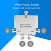 Cell Phone Power Splitter, 800-2500MHz 4-Way Power Splitter, for Indoor