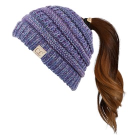 C.C - Gorro de Punto Grueso para niños de 2 a 7 años (MB-847) (MB-816), Navy Mix Multi, Talla única
