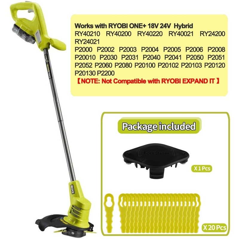 【Quickload】 Bladed Trimmer Head Compatible with Ryobi String Trimmer 18V