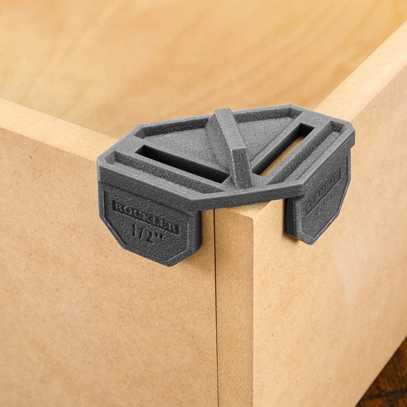 1/2'' Rockler Clamp It Clips (4 Pack, Dark Gray) -