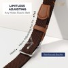 JASGOOD Reversible Elastic Braided Belt for Men, 1.34" Casual Woven