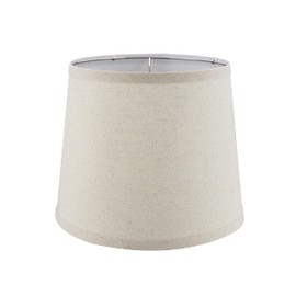 Aspen Creative 38006, Collapsible Empire Transitional Spider Shade, 9" Top x 11" Bottom x 9" Slant, Oatmeal Linen