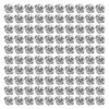 100 Set Round Head Stud 15mm Plated Alloy High Hardness