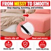 Adjustable Bed Sheet Fastener Straps, 4-Pack Elastic Sheet Grippers with
