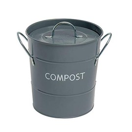 Compost Pail Grey 22Cm Dia