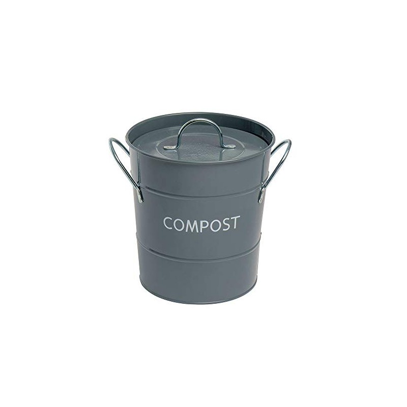 Compost Pail Grey 22Cm Dia