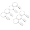 C.M. Curtain Rings with Curtain Clips, Inner Diameter 1.0 inches