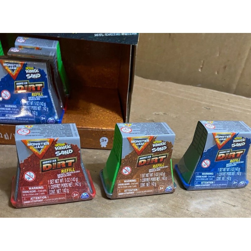 Hot Wheels 12 New Monster Jam Truck Dirt Refill Kinetic