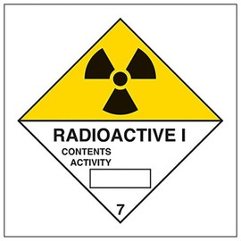 V Safety Hazard Diamond – Radioactive I-200 x 200 mm Magnetisches Sicherheitsschild