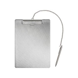 Nakakin SC-A4E-P Stainless Steel Binder with Vertical Chain and Pen
