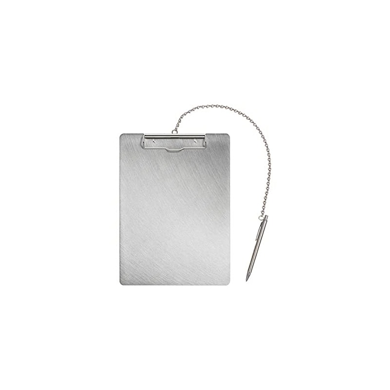 Nakakin SC-A4E-P Stainless Steel Binder with Vertical Chain and Pen