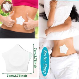 Pack of 60 belly button patches, castor oil patches, castor oil navel, castor oil plaster, navel, in 7.7 cm star shape, ideal for on the go, office, home and school, practical gift.