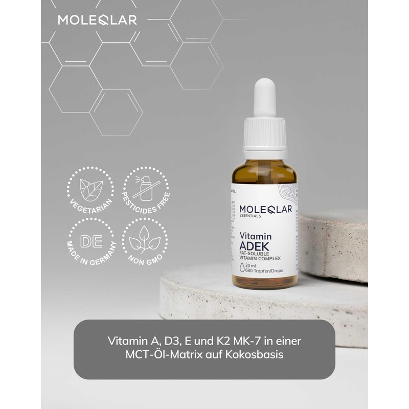 MoleQlar Vitamin ADEK Drops 20 ml - Vitamin A, D3,
