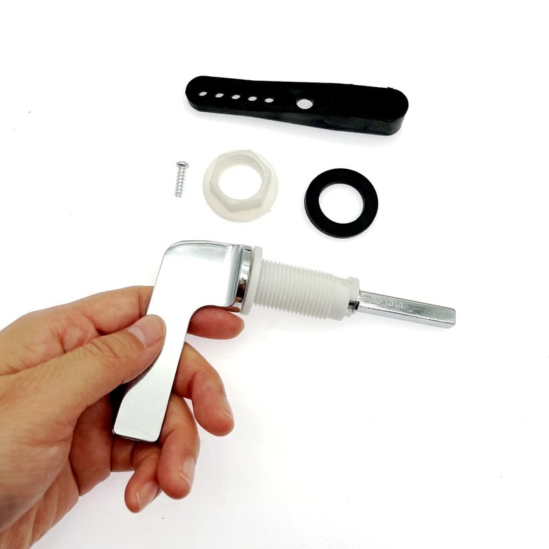 JZK Chrome Plated Toilet Flush Handle Replacement Side Action, Toilet