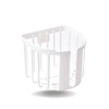 Versatile White Adhesive Basket Holder: Bathroom, Kitchen, Sponge, Sink Storage