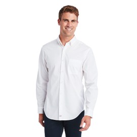 vineyard vines mens Classic Fit Solid in Stretch Cotton Button Down Shirt, White Cap, X-Large US
