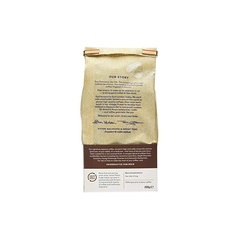 Union Hand Roasted Revelation Blend Pre Ground Coffee 200 g