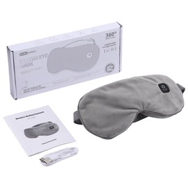 Heated Eye Mask for Dry Eyes – 3-Level Smart Temperature Control, 15-Min Timer, Silk Washable Cover, USB Rechargeable Warm Compress for Eye Strain, Dark Circles, Travel, Nap, Gift for Women Men