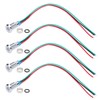4 Sets PreWired Round LEDs Waterproof 2Color Signal Light Common