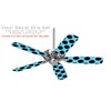 Kearas Polka Dots Black And Blue - Ceiling Fan Skin