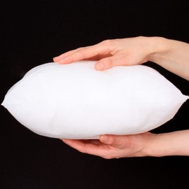 Premium Minimalist White Goose Down and Feather Blend Square Pillow | European Decorative Fluffy Throw | 80% Down, 20% Feather, 18" x 18" +