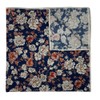 Kebocis Pañuelo cuadrado con bolsillo floral para hombre, Azul Marino