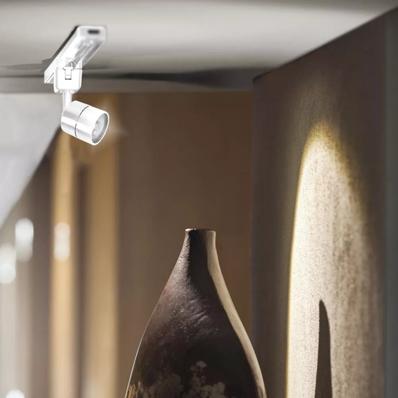 Tecnolite Lampara Techo Riel 50 W Blanco Socket Gu10 Ysn-367l/b