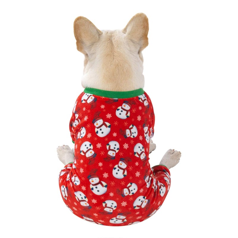CuteBone Dog Christmas Pajamas Puppy Onesies Small Dogs Soft Pjs