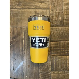 Yeti 🌼YETI Rambler 16 oz STACKABLE PINT  Alpine Yellow Rare Discontinued NEW