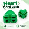 5-Piece Heart-Shaped Knitting Needle Stoppers – Double-Hole Spring Cord Locks