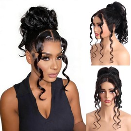24 Inch Hidden Strap Glueless 360 Lace Front Wigs Human Hair Pre Cut Pre Bleached Pre Plucked Body Wave 360 Full Lace Wigs Human Hair for Black Women 200% Density HD Lace Front Wigs Human Hair