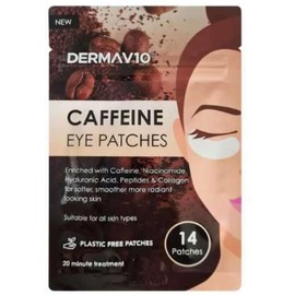 2 X Derma V10 Caffeine Eye Patches 14pk