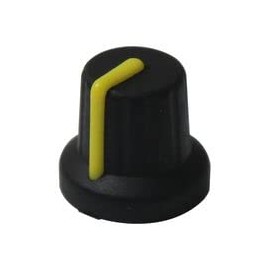 MC72605S Soft Touch Knob Black/Yellow 16mm Cabinet Hardware Door Hardware Knobs & Handles Accessories 1pc