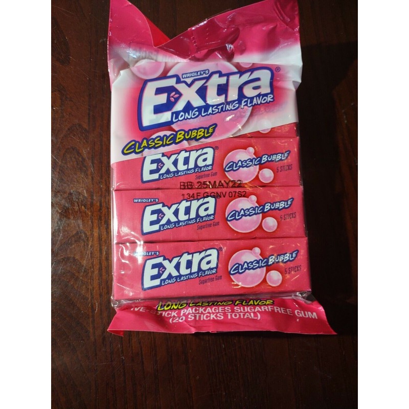 Wrigley Extra Long Lasting Flavor Classic Bubble
