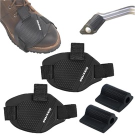 Accesorios de Moto, 2 Protector de Calzado para Moto y 2 Fundas para Palanca de Cambios, Protector de Botas de Goma de Motocicleta Antideslizantes... 