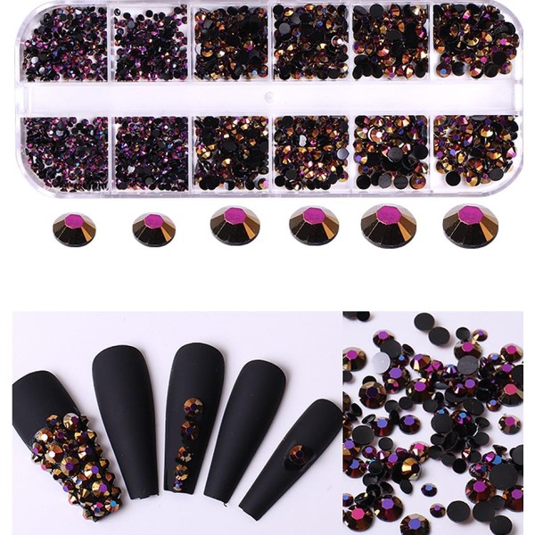 Chunmeng 1500 PCS Crystal AB Rhinestones for Nail Decoration Perfect
