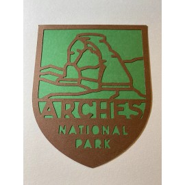 Unbranded Arches National Park Layered Die Cut Scrapbooking Embellishment
