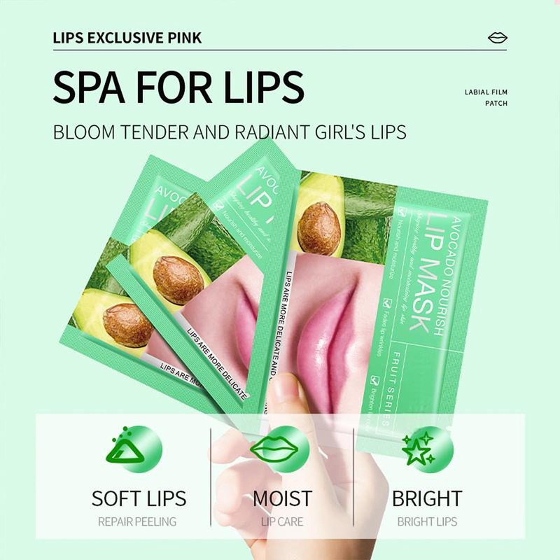 Virecose Avocado Collagen Lip Masks Set of 10