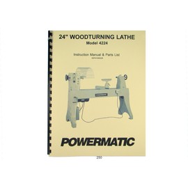 Powermatic Model 4224 24" Wood Lathe Instruction & Parts List Manual