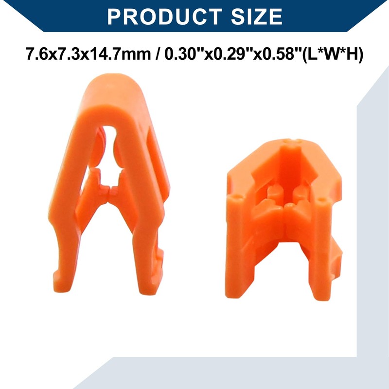 Hihaha Car Retainers Clips/for Car/Plastic / 50 Pcs Orange