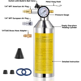 ZiopGTob A/C AC Flush Kit, w/Adjustable Relief Valve Heavy-Duty & Safety Air Conditioner System Flush Kit, Car Cleaning Tool Kit for R134 R12 R22 R410 R404, AC Flushing Kits