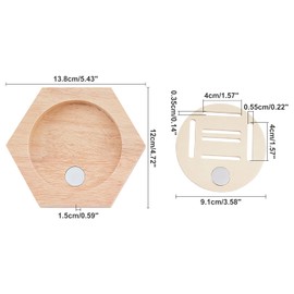 AHANDMAKER Medal Holder Display Stand, Honeycomb Medal Display Stand Medal Hanger Display Wooden Medal Stand Stitching Free Punch for Basketball and Awards Displays