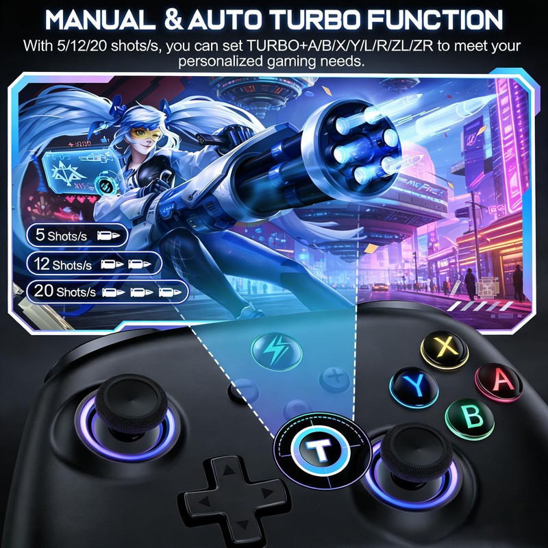 HEYLACOOLX Switch 2 Pro Controller with Stand, Wireless Switch Pro