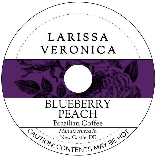 Blueberry Peach Brazilian Coffee (Single Serve K-Cup Pods) (Gourmet, Naturally