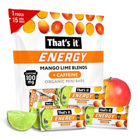 That’s it. Mango Lime Energy Mini Bars | 100mg Natural Caffeine |Mango Lime| Allergy-Friendly, Nut Free, Organic, Non-GMO, Gluten-Free Snacks | 15 Count