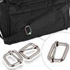 Mxfans 20 x Silver Triglides Slides Webbing Belt Buckles Handbag