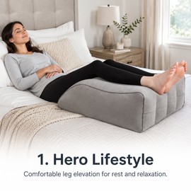 Inflatable Leg Elevation Pillow for Bed and Chair – Adjustable Wedge Cushion for Travel, Rest and Daily Comfort