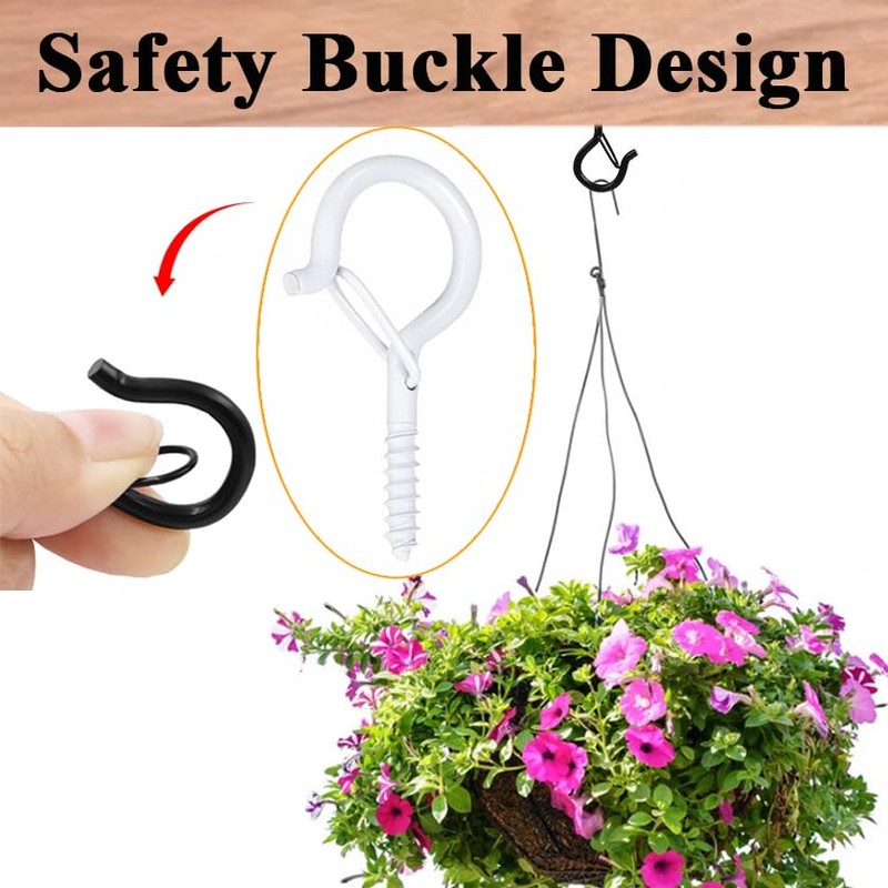 Wopanxye 20pack White Screw-in Hooks Wall Ceiling for Outdoor String